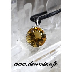 pendentif citrine madere rond fancy