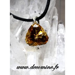 pendentif citrine madere triangle