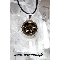 Pendentif quartz fume mont...