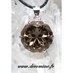 Pendentif quartz fumé mont...