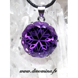 Pendentif amethyste bahia fleur